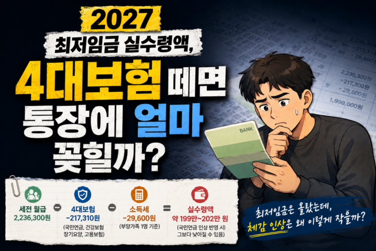 2027 최저임금 실수령액