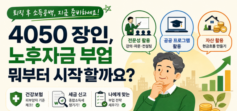 4050 직장인, 노후자금은 이렇게 준비해보세요