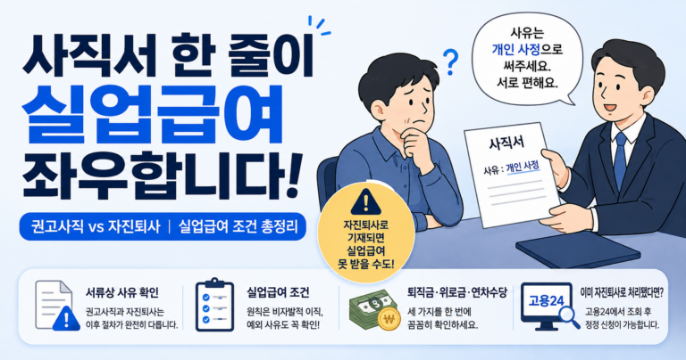 퇴사할 때 ‘자진퇴사’처리하면 안되는 이유